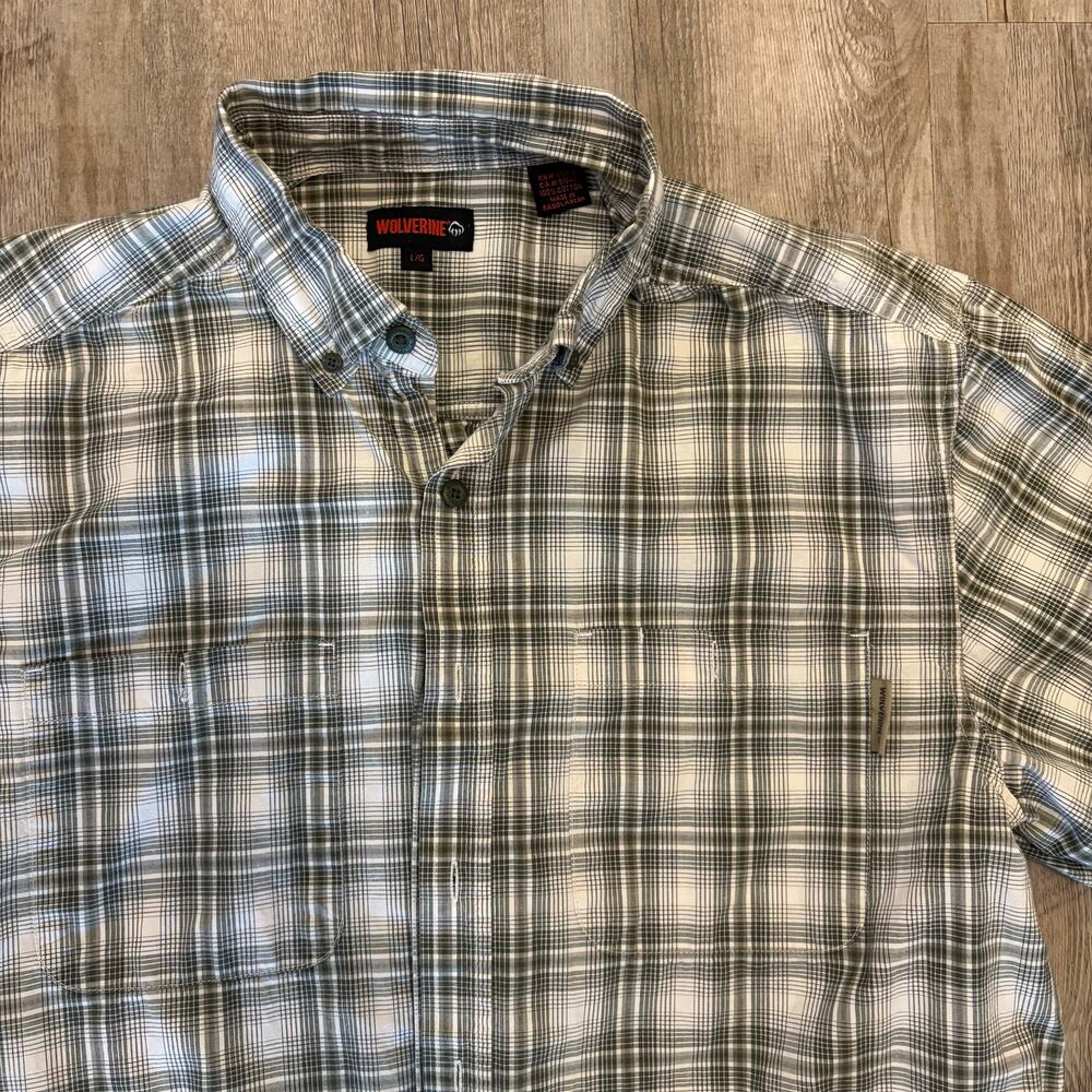 Wolverine Men’s Large Button Down Cotton Work Wear